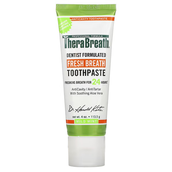 Therabreath plus maximum strength toothpaste